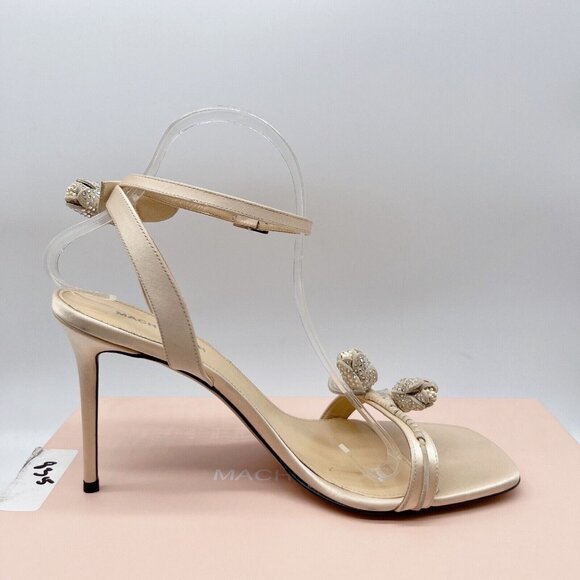 Mach & Mach Wonder Tulip Flower Slingback Sandals heels Beige US 12 EU 42 $1010 - Picture 7 of 11